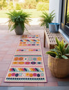 Bahama Breeze Outdoor Collection Area Rug -  Bimini Runner Pink  lifestyle 114