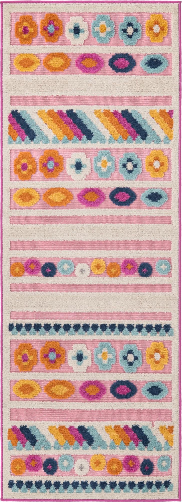 Bahama Breeze Outdoor Collection Area Rug -  Bimini Runner Pink  lifestyle 46