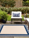 Bahama Breeze Outdoor Collection Area Rug -  Abaco Square Beige  lifestyle 40