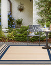 Bahama Breeze Outdoor Collection Area Rug -  Abaco Square Beige  lifestyle 107