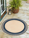 Bahama Breeze Outdoor Collection Area Rug -  Abaco Round Beige  lifestyle 99