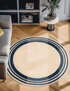 Bahama Breeze Outdoor Collection Area Rug -  Abaco Round Beige  lifestyle 105