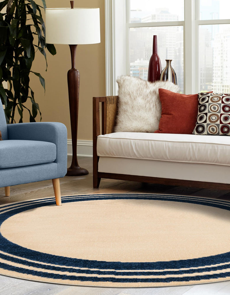 Bahama Breeze Outdoor Collection Area Rug -  Abaco Round Beige  lifestyle 117