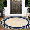 Bahama Breeze Outdoor Collection Area Rug -  Abaco Round Beige  lifestyle 101