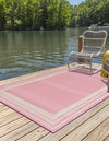 Bahama Breeze Outdoor Collection Area Rug -  Abaco Rectangle Pink  lifestyle 17