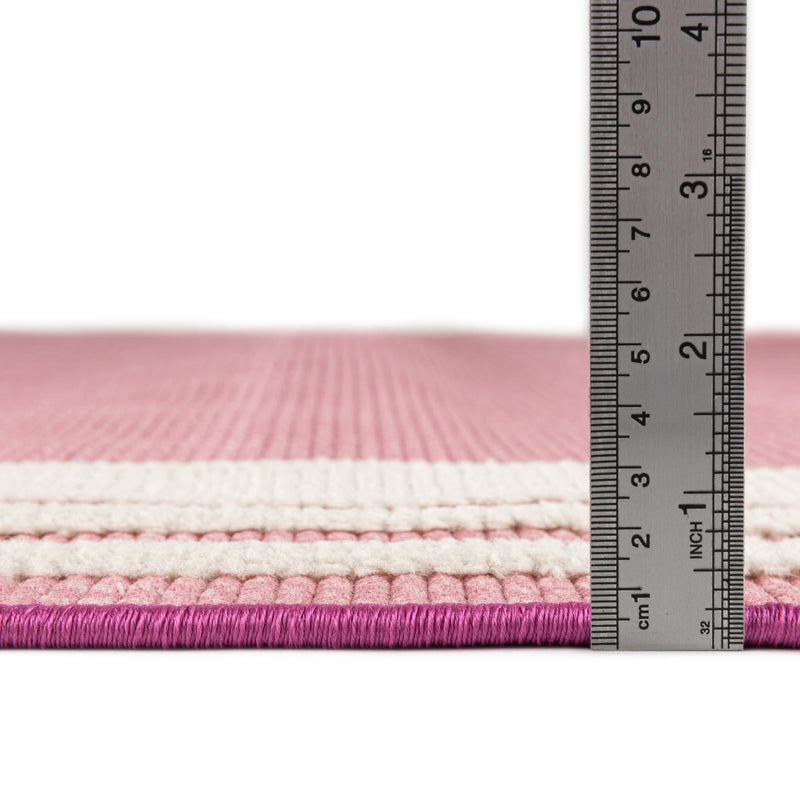 Bahama Breeze Outdoor Collection Area Rug -  Abaco Rectangle Pink  lifestyle 12