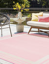 Bahama Breeze Outdoor Collection Area Rug -  Abaco Square Pink  lifestyle 112