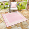 Bahama Breeze Outdoor Collection Area Rug -  Abaco Square Pink  lifestyle 78