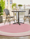 Bahama Breeze Outdoor Collection Area Rug -  Abaco Round Pink  lifestyle 113