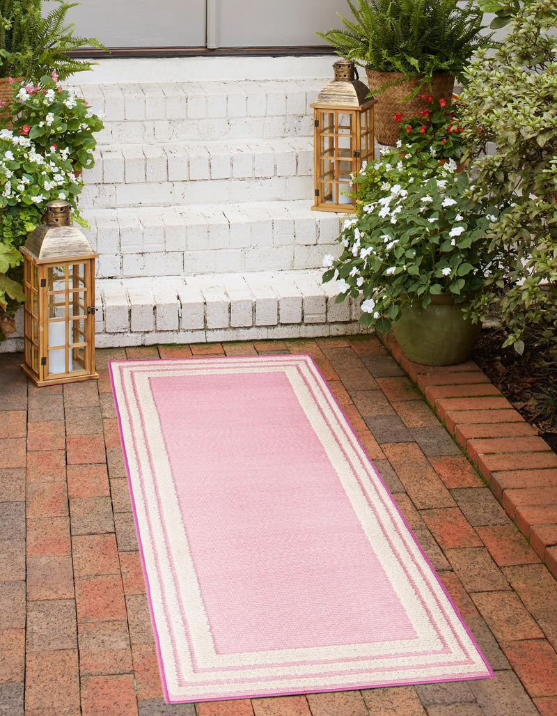 Bahama Breeze Outdoor Collection Area Rug -  Abaco Runner Pink  lifestyle 62