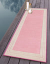 Bahama Breeze Outdoor Collection Area Rug -  Abaco Runner Pink  lifestyle 90