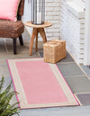 Bahama Breeze Outdoor Collection Area Rug -  Abaco Runner Pink  lifestyle 102