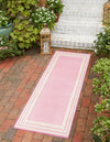 Bahama Breeze Outdoor Collection Area Rug -  Abaco Runner Pink  lifestyle 126