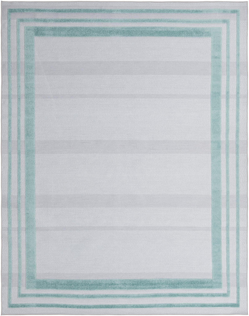 Bahama Breeze Outdoor Collection Area Rug -  Abaco Rectangle Gray Teal Main