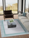 Bahama Breeze Outdoor Collection Area Rug -  Abaco Rectangle Gray Teal  lifestyle 15