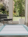 Bahama Breeze Outdoor Collection Area Rug -  Abaco Rectangle Gray Teal  lifestyle 21