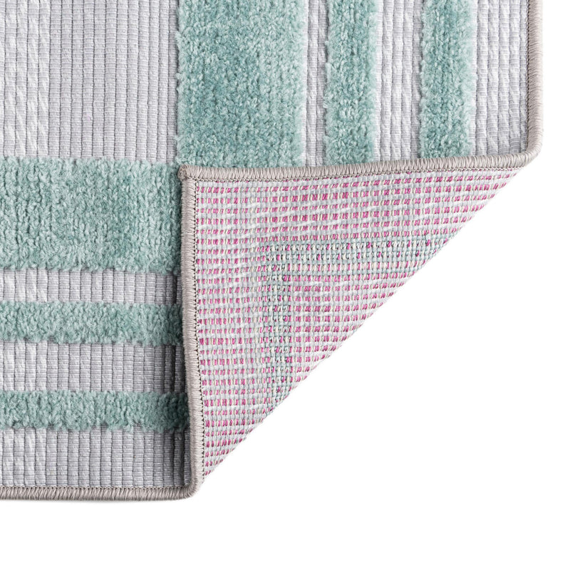 Bahama Breeze Outdoor Collection Area Rug -  Abaco Rectangle Gray Teal  lifestyle 15