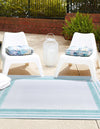 Bahama Breeze Outdoor Collection Area Rug -  Abaco Square Gray Teal  lifestyle 37
