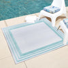 Bahama Breeze Outdoor Collection Area Rug -  Abaco Square Gray Teal  lifestyle 92