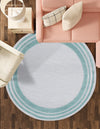 Bahama Breeze Outdoor Collection Area Rug -  Abaco Round Gray Teal  lifestyle 133