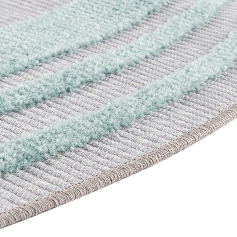 Bahama Breeze Outdoor Collection Area Rug -  Abaco Round Gray Teal  lifestyle 53