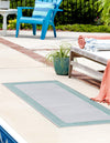 Bahama Breeze Outdoor Collection Area Rug -  Abaco Runner Gray Teal  lifestyle 39