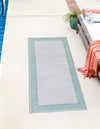Bahama Breeze Outdoor Collection Area Rug -  Abaco Runner Gray Teal  lifestyle 116