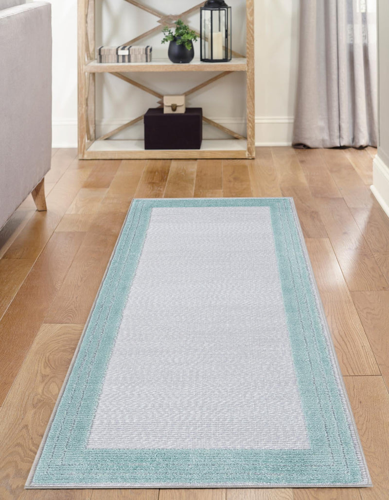 Bahama Breeze Outdoor Collection Area Rug -  Abaco Runner Gray Teal  lifestyle 122