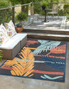 Caribbean Terrace Collection Area Rug - Antigua Rectangle Charcoal  lifestyle 3