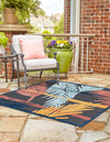 Caribbean Terrace Collection Area Rug - Antigua Square Charcoal  lifestyle 36