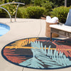 Caribbean Terrace Collection Area Rug - Antigua Round Charcoal  lifestyle 98