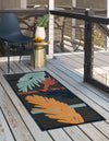 Caribbean Terrace Collection Area Rug - Antigua Runner Charcoal  lifestyle 43