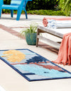 Caribbean Terrace Collection Area Rug - Antigua Runner Gray  lifestyle 45