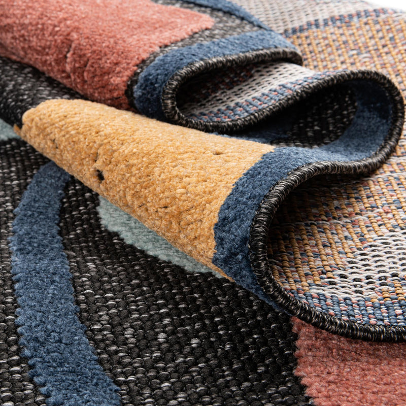 Caribbean Terrace Collection Area Rug -  Grenada Rectangle Charcoal  lifestyle 24