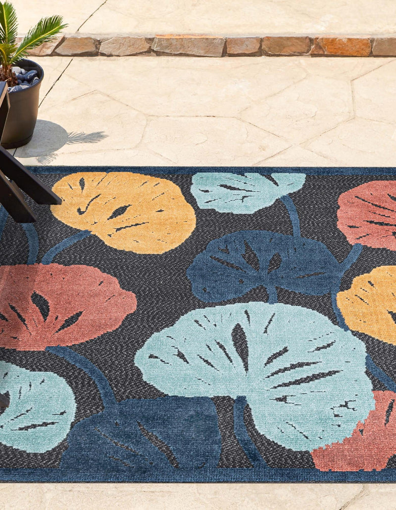 Caribbean Terrace Collection Area Rug -  Grenada Square Charcoal  lifestyle 40