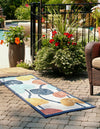Caribbean Terrace Collection Area Rug -  Grenada Runner Ivory  lifestyle 45
