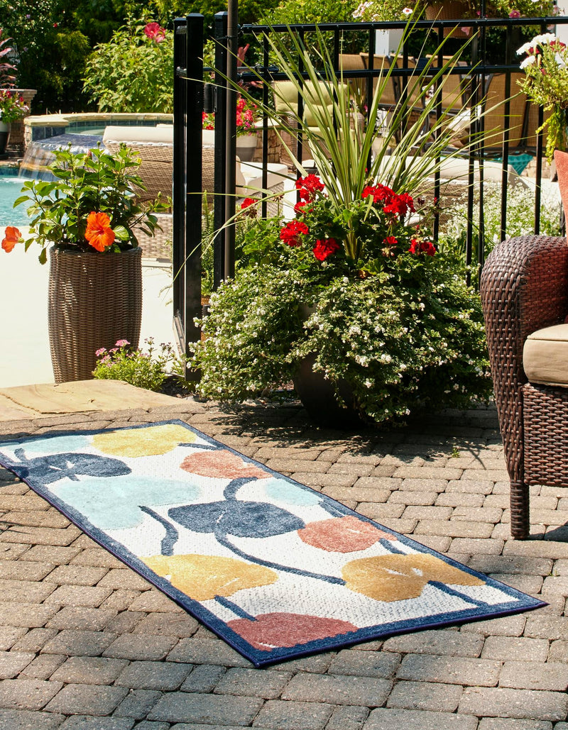 Caribbean Terrace Collection Area Rug -  Grenada Runner Ivory  lifestyle 45