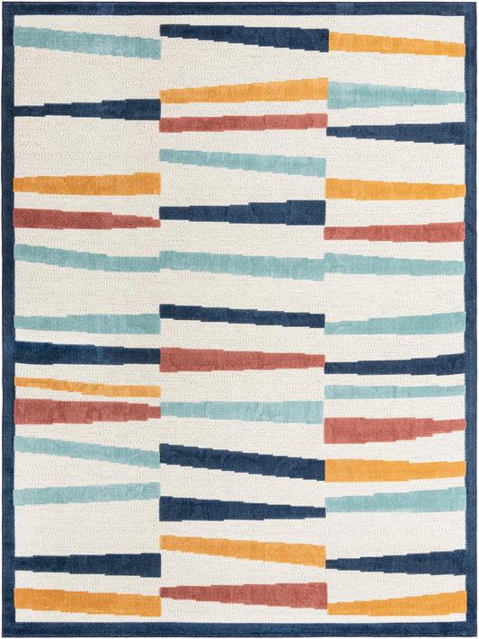 Caribbean Terrace Collection Area Rug -  Jamaica Rectangle Ivory Main