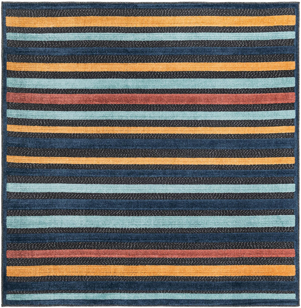Caribbean Terrace Collection Area Rug -  Martinique Square Charcoal  lifestyle 16