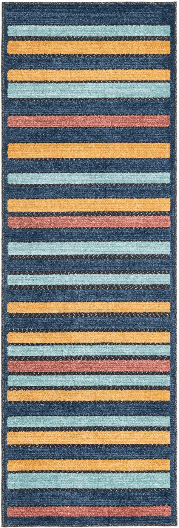 Caribbean Terrace Collection Area Rug -  Martinique Runner Charcoal  lifestyle 18