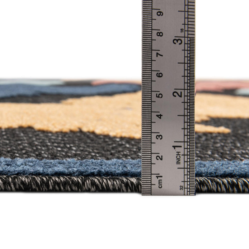 Caribbean Terrace Collection Area Rug -  Nevis Rectangle Black  lifestyle 4