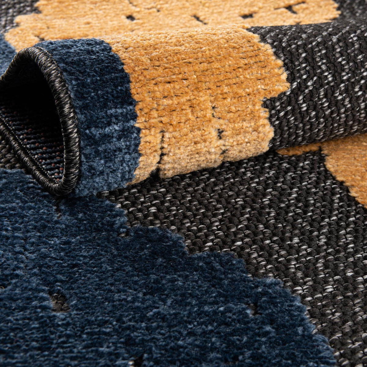 Caribbean Terrace Collection Area Rug -  Nevis Rectangle Black  lifestyle 5