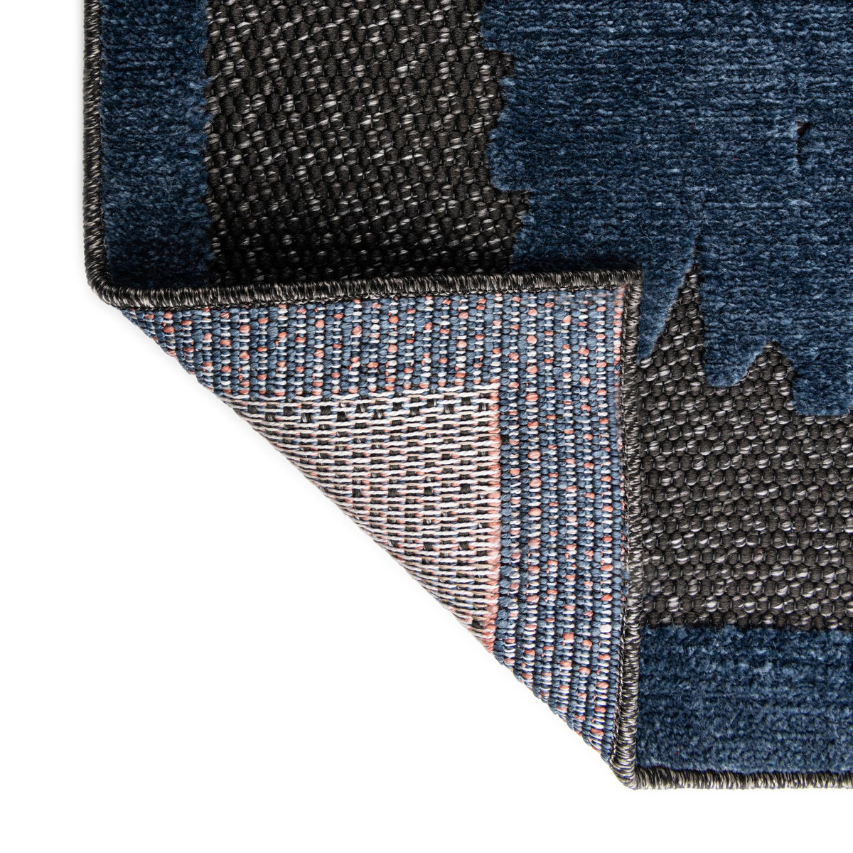 Caribbean Terrace Collection Area Rug -  Nevis Rectangle Black  lifestyle 8