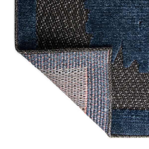 Caribbean Terrace Collection Area Rug -  Nevis Rectangle Black  lifestyle 8