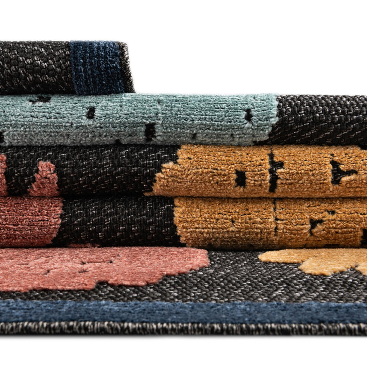 Caribbean Terrace Collection Area Rug -  Nevis Rectangle Black  lifestyle 13