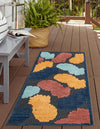 Caribbean Terrace Collection Area Rug -  Nevis Runner Black  lifestyle 28