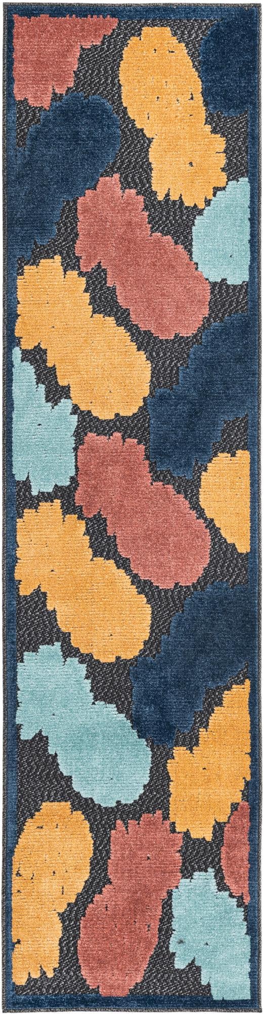 Caribbean Terrace Collection Area Rug -  Nevis Runner Black  lifestyle 18
