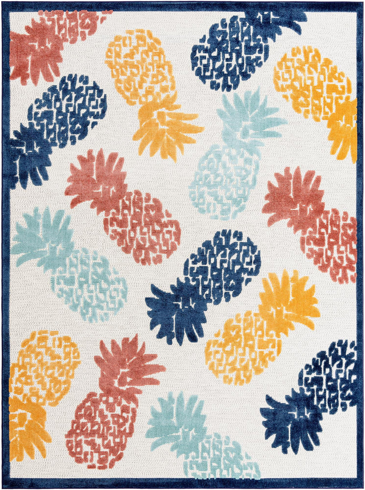 Caribbean Terrace Collection Area Rug -  Nevis Rectangle White  lifestyle 2