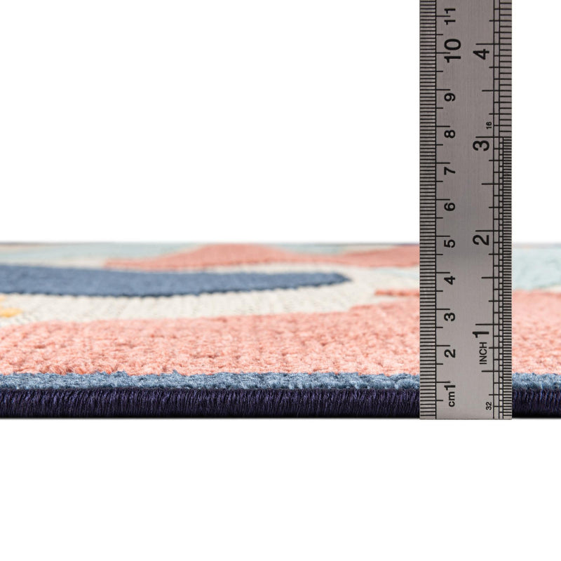 Caribbean Terrace Collection Area Rug -  Nevis Round White  lifestyle 34