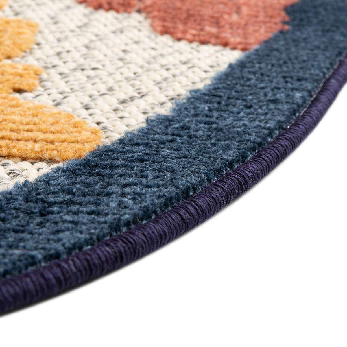 Caribbean Terrace Collection Area Rug -  Nevis Round White  lifestyle 44